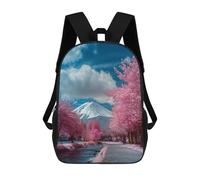 sinyumoney Sacs À Dos Imprimés En 3D Pour Enfants Cherry Blossom Road to Fuji Sacs À Dos Tendance Et Décontractés, Sacs De Voyage Mignons, Sacs À Dos Décontractés Pour Garçons Et Filles