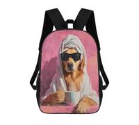 sinyumoney Sacs À Dos Imprimés En 3D Pour Enfants Chill Golden Retriever with Coffee Mug -1 Sacs À Dos Tendance Et Décontractés, Sacs De Voyage Mignons, Sacs À Dos Décontractés Pour Garçons Et Filles