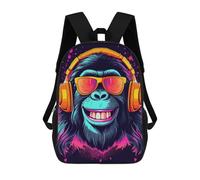 sinyumoney Sacs À Dos Imprimés En 3D Pour Enfants Chill Monkey -22 Sacs À Dos Scolaires Garçon Fille Avec Grandes Poches Pour Enfants 17inch