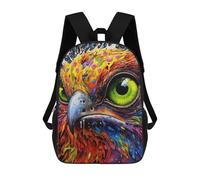 sinyumoney Sacs À Dos Imprimés En 3D Pour Enfants Colorful Abstract Bird Artwork Sacs À Dos Scolaires Garçon Fille Avec Grandes Poches Pour Enfants 17inch