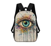 sinyumoney Sacs À Dos Imprimés En 3D Pour Enfants Colorful Abstract Eye Art Print Sacs À Dos Scolaires Garçon Fille Avec Grandes Poches Pour Enfants 17inch