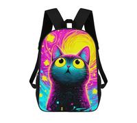 sinyumoney Sacs À Dos Imprimés En 3D Pour Enfants Colorful Cat Art Print-14 Sacs À Dos Tendance Et Décontractés, Sacs De Voyage Mignons, Sacs À Dos Décontractés Pour Garçons Et Filles
