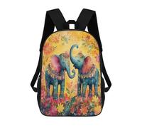 sinyumoney Sacs À Dos Imprimés En 3D Pour Enfants Colorful Elephant Garden Art Sacs À Dos Tendance Et Décontractés, Sacs De Voyage Mignons, Sacs À Dos Décontractés Pour Garçons Et Filles