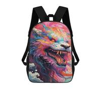 sinyumoney Sacs À Dos Imprimés En 3D Pour Enfants Colorful Fantasy Lion Art Print Sacs À Dos Tendance Et Décontractés, Sacs De Voyage Mignons, Sacs À Dos Décontractés Pour Garçons Et Filles