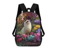 sinyumoney Sacs À Dos Imprimés En 3D Pour Enfants Colorful Flower Garden Cat Sacs À Dos Tendance Et Décontractés, Sacs De Voyage Mignons, Sacs À Dos Décontractés Pour Garçons Et Filles