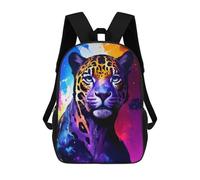 sinyumoney Sacs À Dos Imprimés En 3D Pour Enfants Colorful Leopard Portrait -11 Sacs À Dos Scolaires Garçon Fille Avec Grandes Poches Pour Enfants 17inch