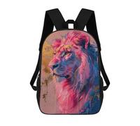 sinyumoney Sacs À Dos Imprimés En 3D Pour Enfants Colorful Lion Art Print Sacs À Dos Scolaires Garçon Fille Avec Grandes Poches Pour Enfants 17inch