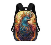 sinyumoney Sacs À Dos Imprimés En 3D Pour Enfants Colorful Mythical Bird Artwork Sacs À Dos Scolaires Garçon Fille Avec Grandes Poches Pour Enfants 17inch
