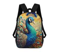sinyumoney Sacs À Dos Imprimés En 3D Pour Enfants Colorful Peacock Artwork-13 Sacs À Dos Scolaires Garçon Fille Avec Grandes Poches Pour Enfants 17inch