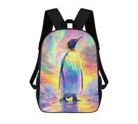 sinyumoney Sacs À Dos Imprimés En 3D Pour Enfants Colorful Penguin in Arctic Landscape : Sac À Dos Scolaire Mignon Pour Garçons, Idéal Pour Les Activités De Plein Air Et Les Sorties Au Collège 17inch