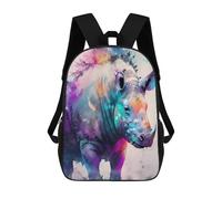 sinyumoney Sacs À Dos Imprimés En 3D Pour Enfants Colorful Rhino Art Print Sacs À Dos Tendance Et Décontractés, Sacs De Voyage Mignons, Sacs À Dos Décontractés Pour Garçons Et Filles