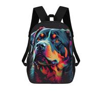 sinyumoney Sacs À Dos Imprimés En 3D Pour Enfants Colorful Rottweiler Portrait Sacs À Dos Scolaires Garçon Fille Avec Grandes Poches Pour Enfants 17inch