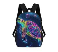 sinyumoney Sacs À Dos Imprimés En 3D Pour Enfants Colorful Sea Turtle in Deep Blue : Sac À Dos Scolaire Mignon Pour Garçons, Idéal Pour Les Activités De Plein Air Et Les Sorties Au Collège 17inch