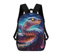 sinyumoney Sacs À Dos Imprimés En 3D Pour Enfants Colorful Serpent Night Scene Sacs À Dos Scolaires Garçon Fille Avec Grandes Poches Pour Enfants 17inch