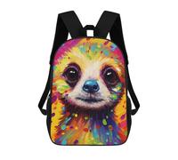 sinyumoney Sacs À Dos Imprimés En 3D Pour Enfants Colorful Sloth Portrait Sacs À Dos Scolaires Garçon Fille Avec Grandes Poches Pour Enfants 17inch