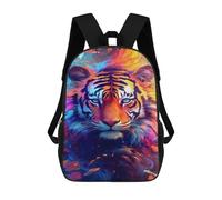 sinyumoney Sacs À Dos Imprimés En 3D Pour Enfants Colorful Tiger Art Print-4 Sacs À Dos Tendance Et Décontractés, Sacs De Voyage Mignons, Sacs À Dos Décontractés Pour Garçons Et Filles