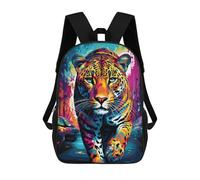 sinyumoney Sacs À Dos Imprimés En 3D Pour Enfants Colorful Urban Leopard Sacs À Dos Scolaires Garçon Fille Avec Grandes Poches Pour Enfants 17inch