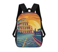 sinyumoney Sacs À Dos Imprimés En 3D Pour Enfants Colosseum Sunset : Sac À Dos Scolaire Mignon Pour Garçons, Idéal Pour Les Activités De Plein Air Et Les Sorties Au Collège 17inch