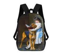 sinyumoney Sacs À Dos Imprimés En 3D Pour Enfants Compulsory Education Dog : Sac À Dos Scolaire Mignon Pour Garçons, Idéal Pour Les Activités De Plein Air Et Les Sorties Au Collège 17inch