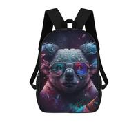 sinyumoney Sacs À Dos Imprimés En 3D Pour Enfants Cosmic Koala Sunglasses Sacs À Dos Scolaires Garçon Fille Avec Grandes Poches Pour Enfants 17inch
