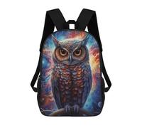 sinyumoney Sacs À Dos Imprimés En 3D Pour Enfants Cosmic Owl Portrait Sacs À Dos Scolaires Garçon Fille Avec Grandes Poches Pour Enfants 17inch