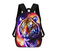 sinyumoney Sacs À Dos Imprimés En 3D Pour Enfants Cosmic Tiger Portrait-5 : Sac À Dos Scolaire Mignon Pour Garçons, Idéal Pour Les Activités De Plein Air Et Les Sorties Au Collège 17inch