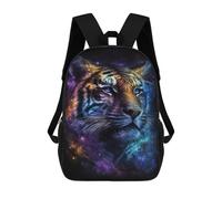 sinyumoney Sacs À Dos Imprimés En 3D Pour Enfants Cosmic Tiger Portrait Art Print-2 Sacs À Dos Tendance Et Décontractés, Sacs De Voyage Mignons, Sacs À Dos Décontractés Pour Garçons Et Filles