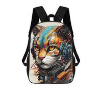 sinyumoney Sacs À Dos Imprimés En 3D Pour Enfants Cyborg Cat Machine Head : Sac À Dos Scolaire Mignon Pour Garçons, Idéal Pour Les Activités De Plein Air Et Les Sorties Au Collège 17inch