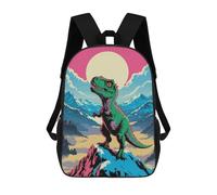 sinyumoney Sacs À Dos Imprimés En 3D Pour Enfants Dinosaur on Mountain Peak Illustration Sacs À Dos Scolaires Garçon Fille Avec Grandes Poches Pour Enfants 17inch