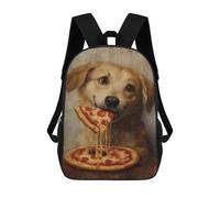 sinyumoney Sacs À Dos Imprimés En 3D Pour Enfants Dog Eating Pizza Painting-1 Sacs À Dos Tendance Et Décontractés, Sacs De Voyage Mignons, Sacs À Dos Décontractés Pour Garçons Et Filles