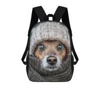 sinyumoney Sacs À Dos Imprimés En 3D Pour Enfants Dog in Winter Gear : Sac À Dos Scolaire Mignon Pour Garçons, Idéal Pour Les Activités De Plein Air Et Les Sorties Au Collège 17inch