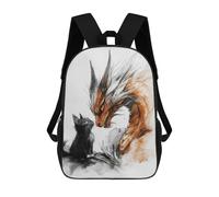 sinyumoney Sacs À Dos Imprimés En 3D Pour Enfants Dragon And Kitten Sacs À Dos Tendance Et Décontractés, Sacs De Voyage Mignons, Sacs À Dos Décontractés Pour Garçons Et Filles