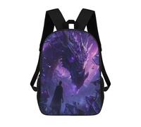 sinyumoney Sacs À Dos Imprimés En 3D Pour Enfants Dragon Vs. Hero Epic Fantasy Battle Sacs À Dos Scolaires Garçon Fille Avec Grandes Poches Pour Enfants 17inch