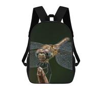 sinyumoney Sacs À Dos Imprimés En 3D Pour Enfants Dragonfly Close-Up on Twig Sacs À Dos Scolaires Garçon Fille Avec Grandes Poches Pour Enfants 17inch