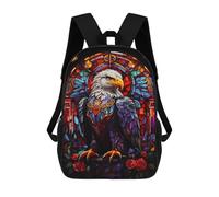 sinyumoney Sacs À Dos Imprimés En 3D Pour Enfants Eagle Colorful Abstract : Sac À Dos Scolaire Mignon Pour Garçons, Idéal Pour Les Activités De Plein Air Et Les Sorties Au Collège 17inch