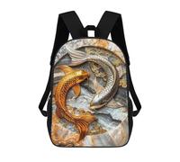 sinyumoney Sacs À Dos Imprimés En 3D Pour Enfants Elegant Yin Yang Koi Sacs À Dos Tendance Et Décontractés, Sacs De Voyage Mignons, Sacs À Dos Décontractés Pour Garçons Et Filles