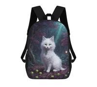 sinyumoney Sacs À Dos Imprimés En 3D Pour Enfants Enchanted Forest Moonlit Cat Sacs À Dos Tendance Et Décontractés, Sacs De Voyage Mignons, Sacs À Dos Décontractés Pour Garçons Et Filles