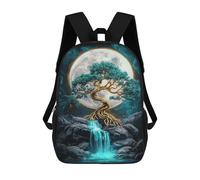 sinyumoney Sacs À Dos Imprimés En 3D Pour Enfants Enchanted Moonlit Waterfall Scene Sacs À Dos Tendance Et Décontractés, Sacs De Voyage Mignons, Sacs À Dos Décontractés Pour Garçons Et Filles