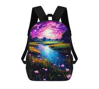 sinyumoney Sacs À Dos Imprimés En 3D Pour Enfants Enchanted Night Garden Sacs À Dos Scolaires Garçon Fille Avec Grandes Poches Pour Enfants 17inch