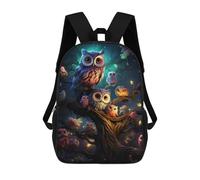 sinyumoney Sacs À Dos Imprimés En 3D Pour Enfants Enchanted Owl Gathering Sacs À Dos Scolaires Garçon Fille Avec Grandes Poches Pour Enfants 17inch