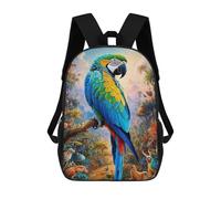 sinyumoney Sacs À Dos Imprimés En 3D Pour Enfants Enchanted Parrot : Sac À Dos Scolaire Mignon Pour Garçons, Idéal Pour Les Activités De Plein Air Et Les Sorties Au Collège 17inch