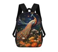 sinyumoney Sacs À Dos Imprimés En 3D Pour Enfants Enchanted Peacock Garden -1 Sacs À Dos Scolaires Garçon Fille Avec Grandes Poches Pour Enfants 17inch