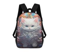 sinyumoney Sacs À Dos Imprimés En 3D Pour Enfants Fantasy White Cat Artwork Sacs À Dos Tendance Et Décontractés, Sacs De Voyage Mignons, Sacs À Dos Décontractés Pour Garçons Et Filles