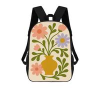 sinyumoney Sacs À Dos Imprimés En 3D Pour Enfants Floral Arrangement in Vase Illustration Sacs À Dos Tendance Et Décontractés, Sacs De Voyage Mignons, Sacs À Dos Décontractés Pour Garçons Et Filles