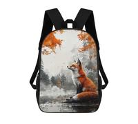 sinyumoney Sacs À Dos Imprimés En 3D Pour Enfants Fox in Autumn Landscape Sacs À Dos Tendance Et Décontractés, Sacs De Voyage Mignons, Sacs À Dos Décontractés Pour Garçons Et Filles