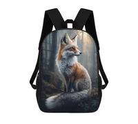 sinyumoney Sacs À Dos Imprimés En 3D Pour Enfants Fox in The Forest -1 Sacs À Dos Scolaires Garçon Fille Avec Grandes Poches Pour Enfants 17inch