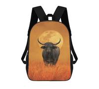 sinyumoney Sacs À Dos Imprimés En 3D Pour Enfants Full Moon Bull Painting -1 Sacs À Dos Tendance Et Décontractés, Sacs De Voyage Mignons, Sacs À Dos Décontractés Pour Garçons Et Filles