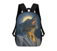 sinyumoney Sacs À Dos Imprimés En 3D Pour Enfants Full Moon Wolf Howling Sacs À Dos Tendance Et Décontractés, Sacs De Voyage Mignons, Sacs À Dos Décontractés Pour Garçons Et Filles