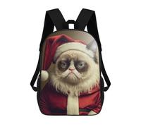 sinyumoney Sacs À Dos Imprimés En 3D Pour Enfants Funny Cat Santa : Sac À Dos Scolaire Mignon Pour Garçons, Idéal Pour Les Activités De Plein Air Et Les Sorties Au Collège 17inch