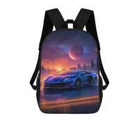 sinyumoney Sacs À Dos Imprimés En 3D Pour Enfants Futuristic Sports Car in Space Sacs À Dos Scolaires Garçon Fille Avec Grandes Poches Pour Enfants 17inch